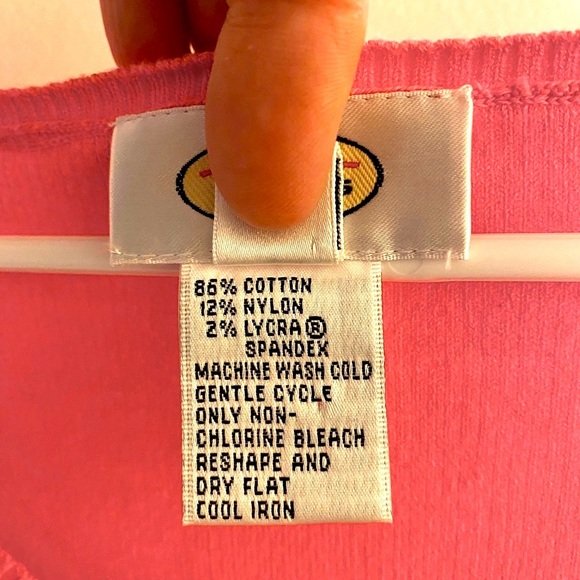 Talbots pink, mostly cotton soft sweater tank top. Size XL. Sleeveless. - Picture 9 of 9